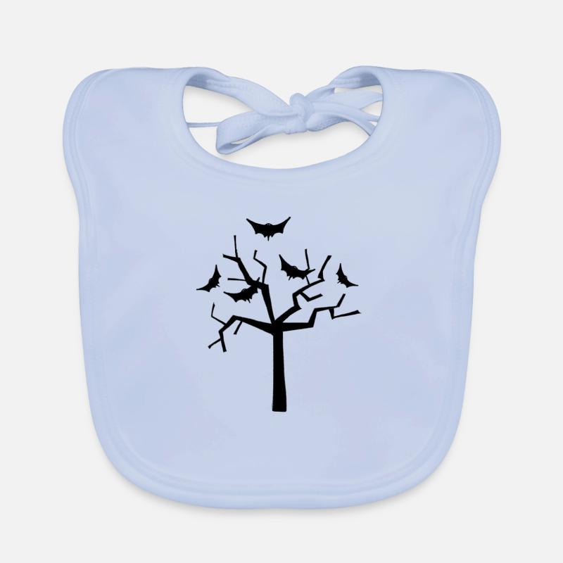 Halloween bat tree Organic Baby Bibs
