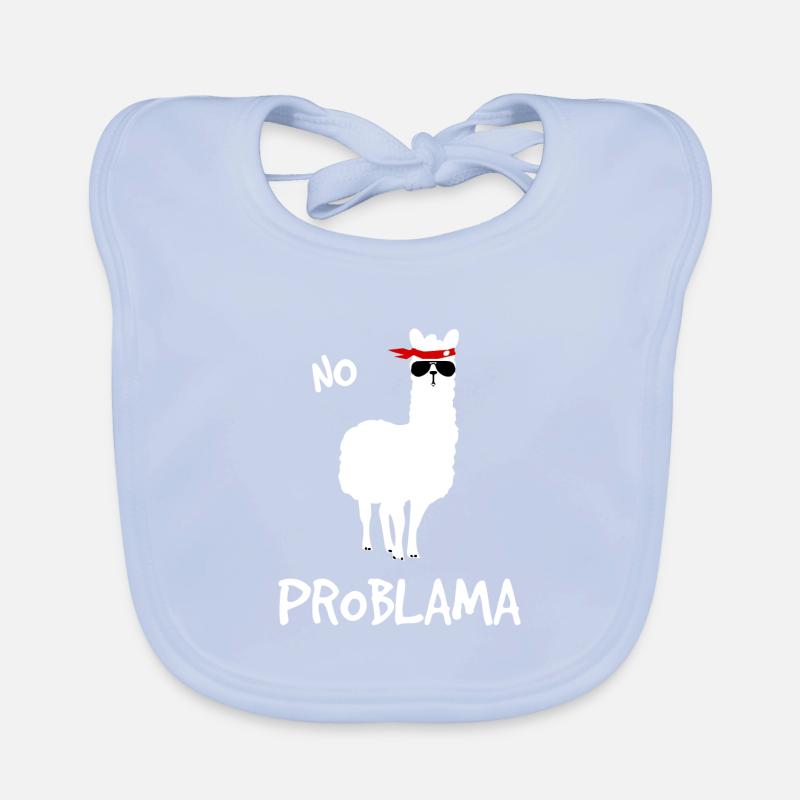 No Problama white Organic Baby Bibs