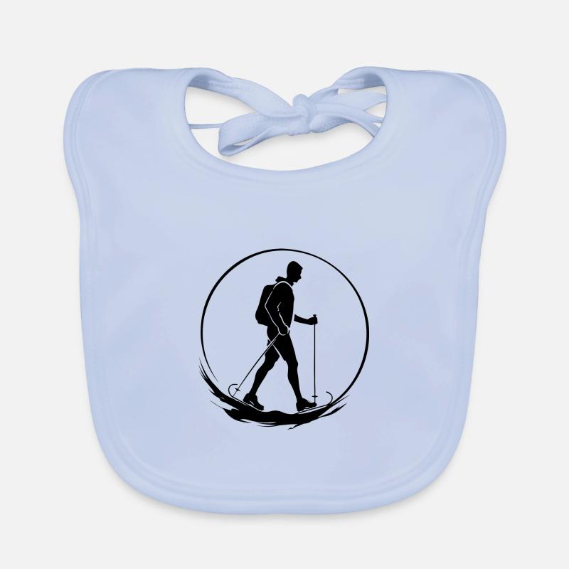 Nordic Walking Silhouette Organic Baby Bibs
