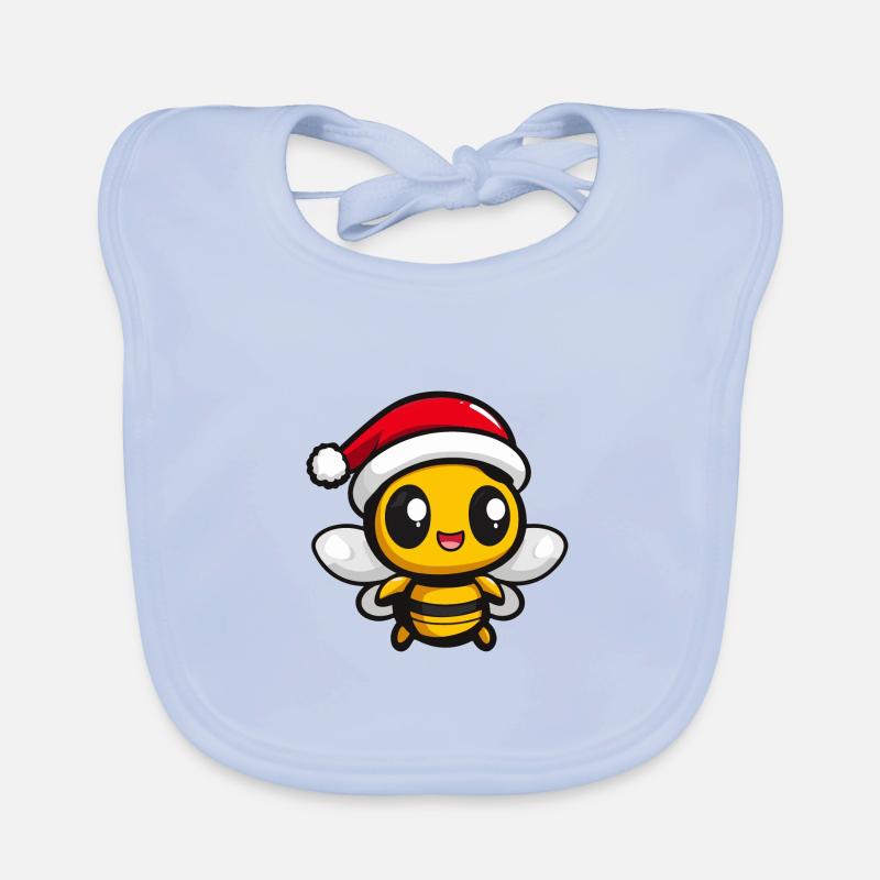 Bee Christmas Cute Organic Baby Bibs
