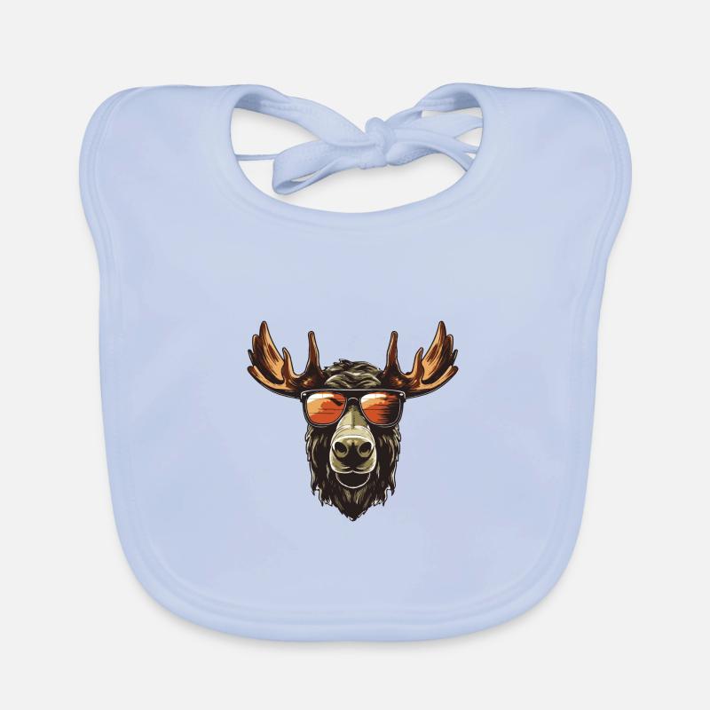 Fête Moose Cool Head Bavoir bio Bébé