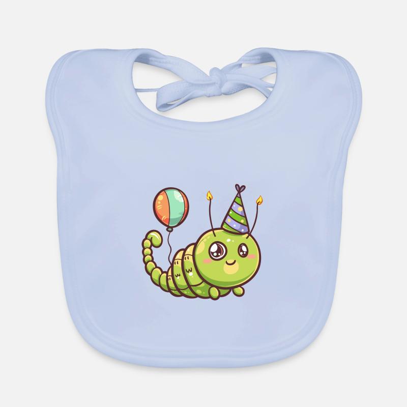 Wurm Geburtstag Comic Baby Bio-Lätzchen