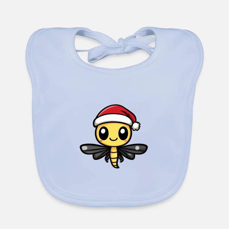 Libellule Noël mignon Bavoir bio Bébé