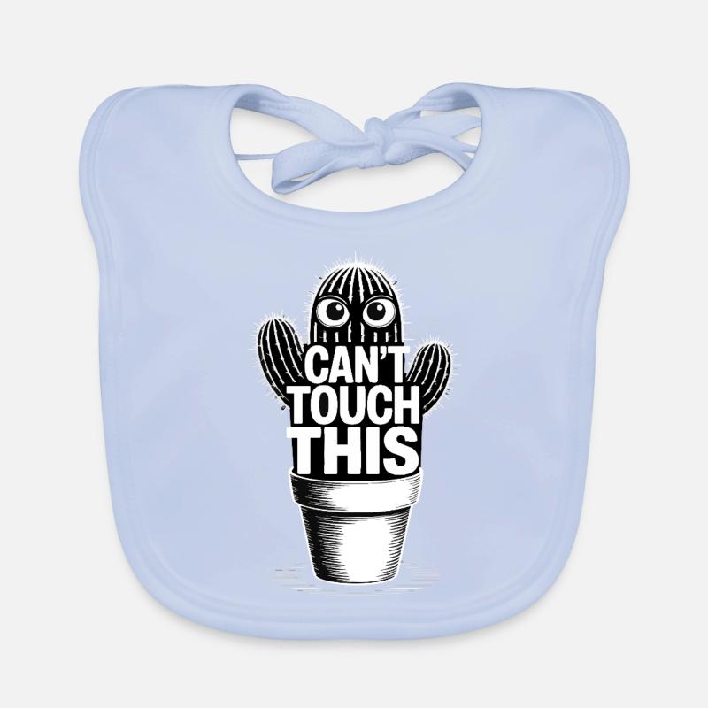 Can’t Touch This - Drôle de cactus avec dicton Bavoir bio Bébé