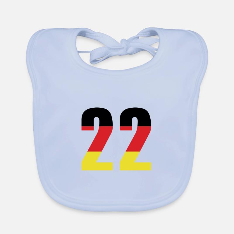 22 Number Germany Jersey Organic Baby Bibs
