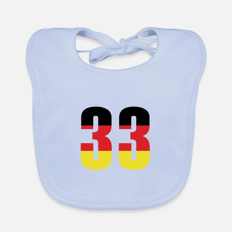 33 Number Germany Jersey Organic Baby Bibs
