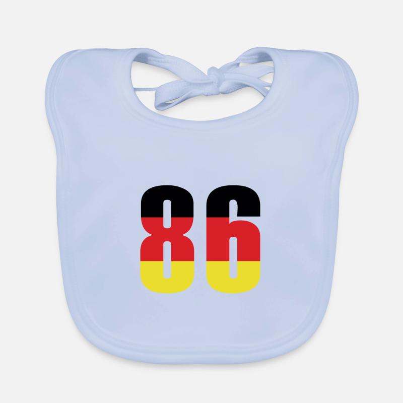 86 Number Germany Jersey Organic Baby Bibs