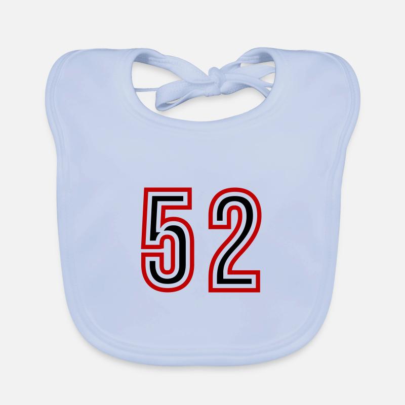 52 Number Years Jersey Organic Baby Bibs
