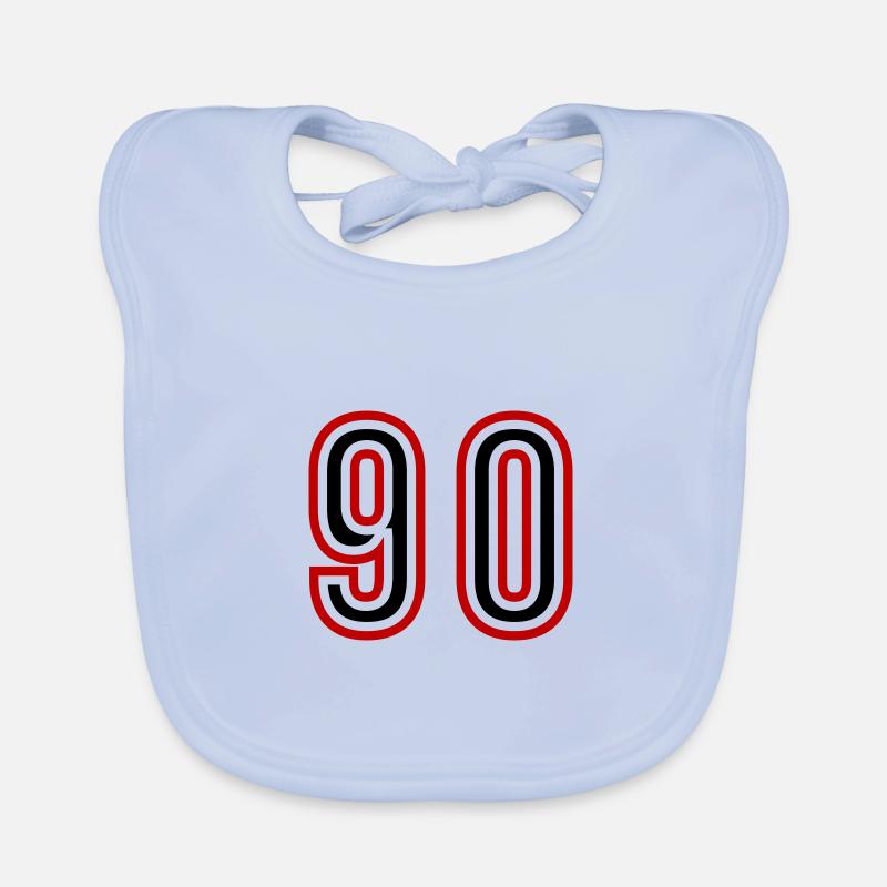 90 Number Years Jersey Organic Baby Bibs