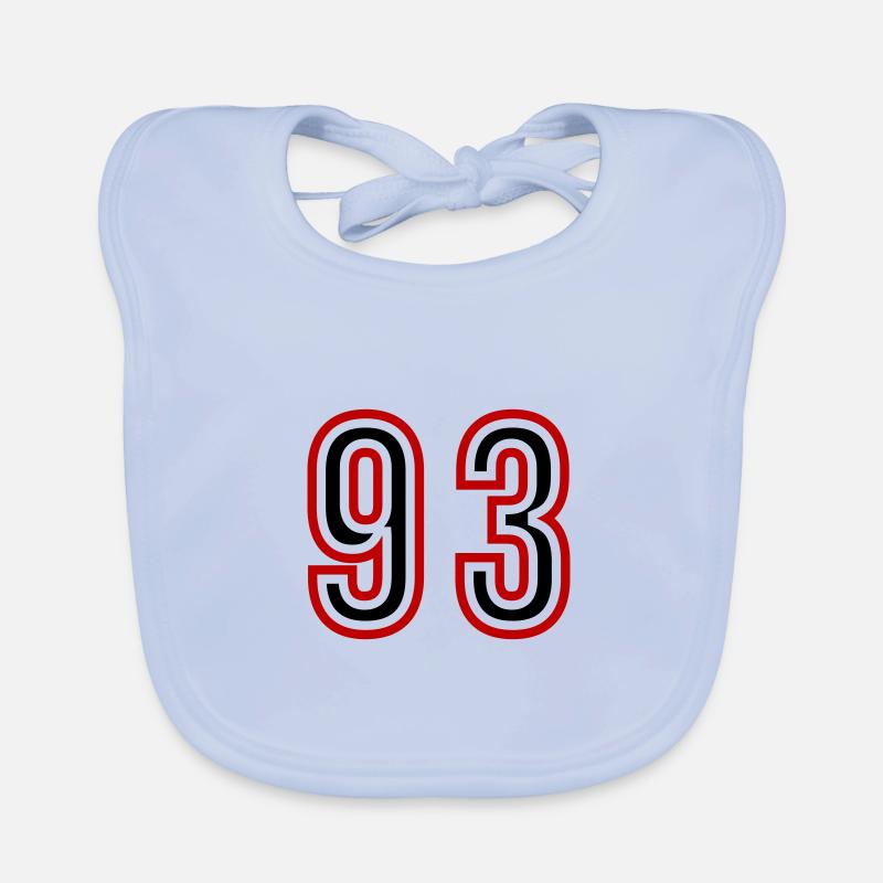 93 Number Years Jersey Organic Baby Bibs