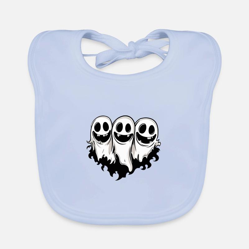 Ghosts Halloween Ghost Organic Baby Bibs