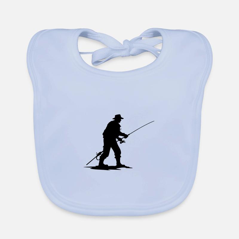 Silhouette de sport de pêche Bavoir bio Bébé
