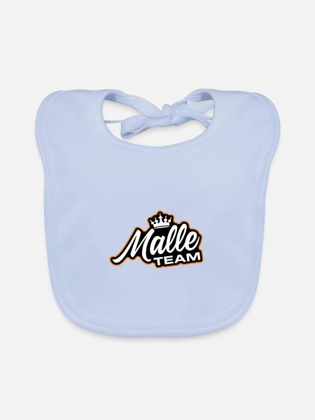 Malle Team - Organic Baby Bibs - sky blue - Front