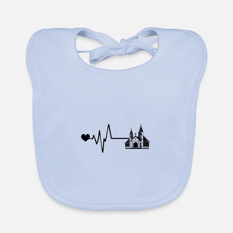 Chiesa Pulse Amore Bavaglino ecologico per neonato