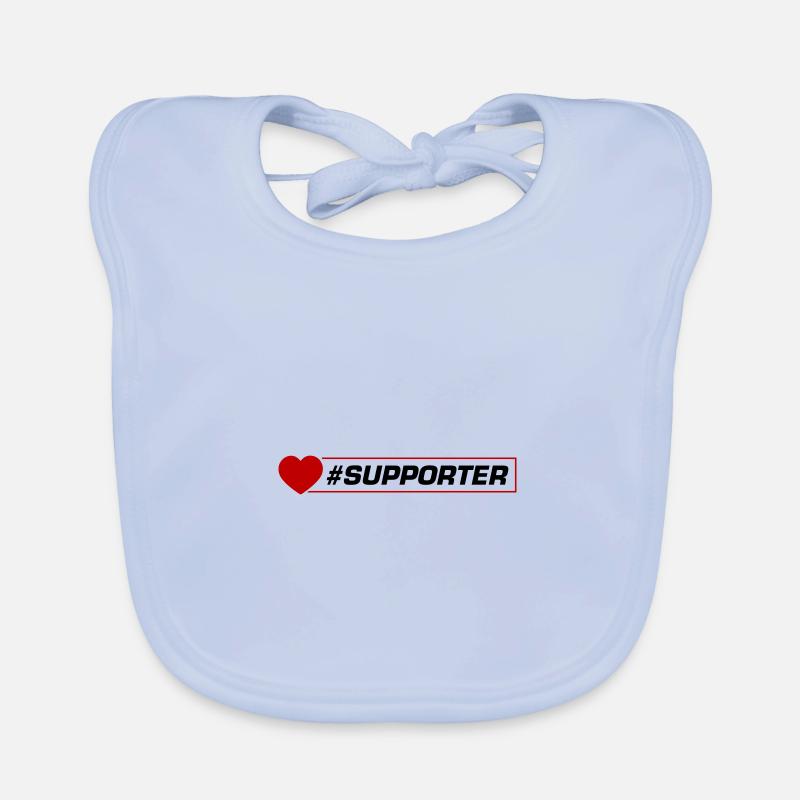 Cœur de supporter Bavoir bio Bébé