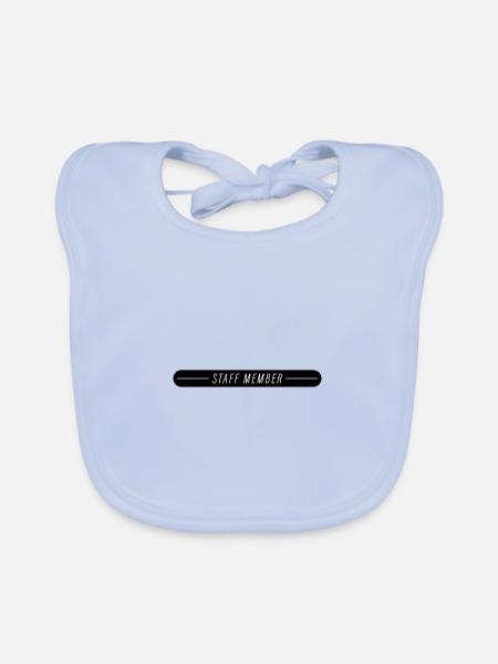 Membre du personnel - Bavoir bio Bébé - bleu ciel - Devant