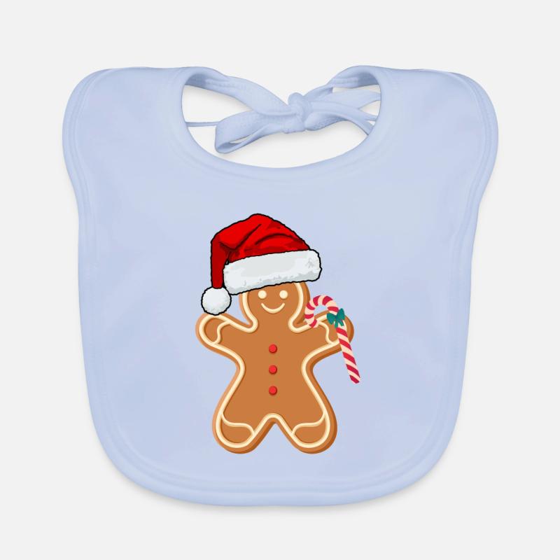 Christmas Cookie, Mr. Gingerbread Organic Baby Bibs