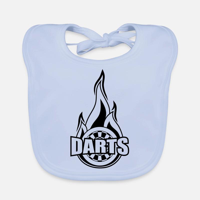 black darts burning fire target flame flames Organic Baby Bibs