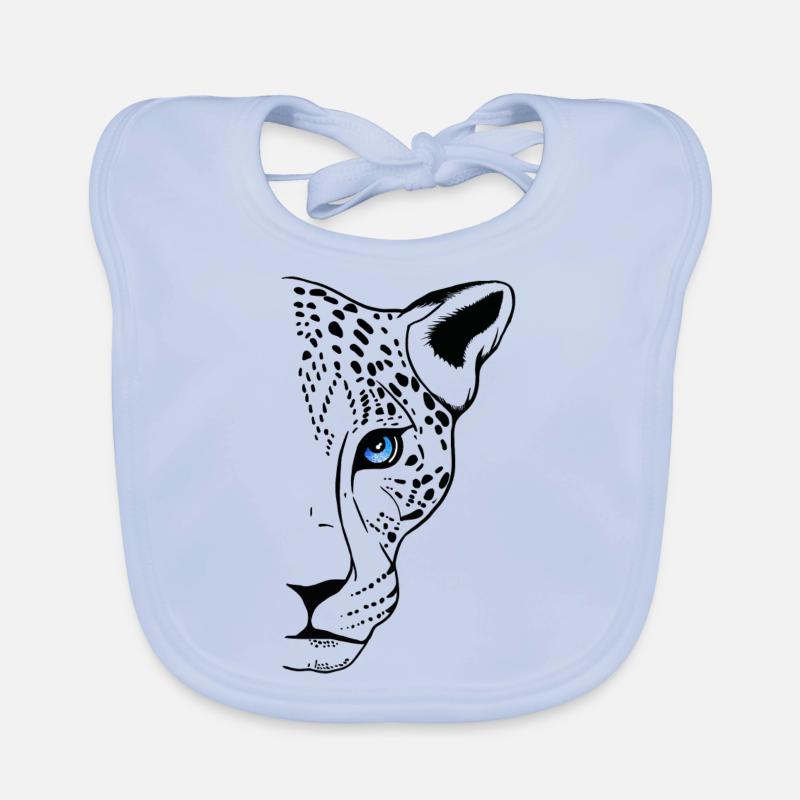 Schneeleopard Baby Bio-Lätzchen