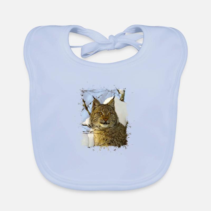 Luchs - Baby Bio-Lätzchen - sky Blue