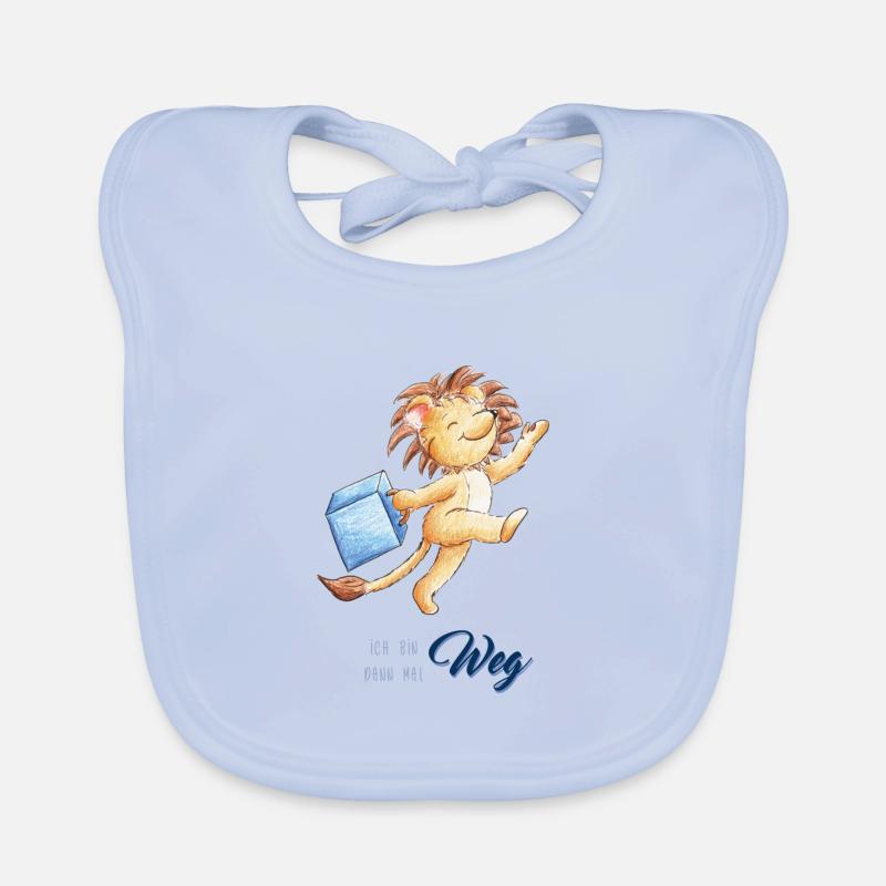 Ich bin dann mal weg - Baby Bio-Lätzchen - sky Blue