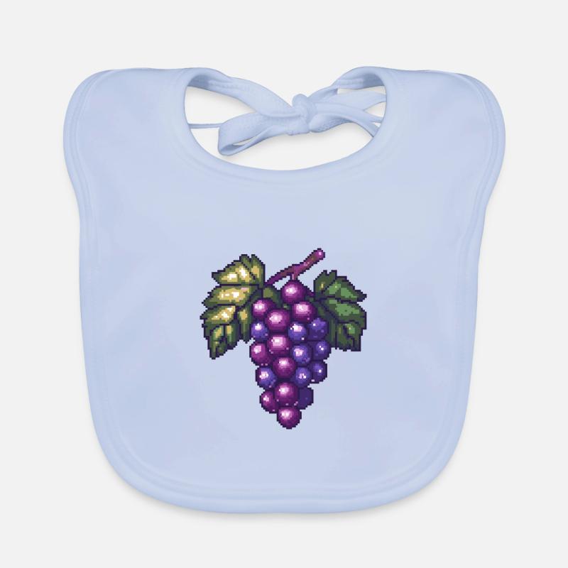 Pixels de raisins Bavoir bio Bébé