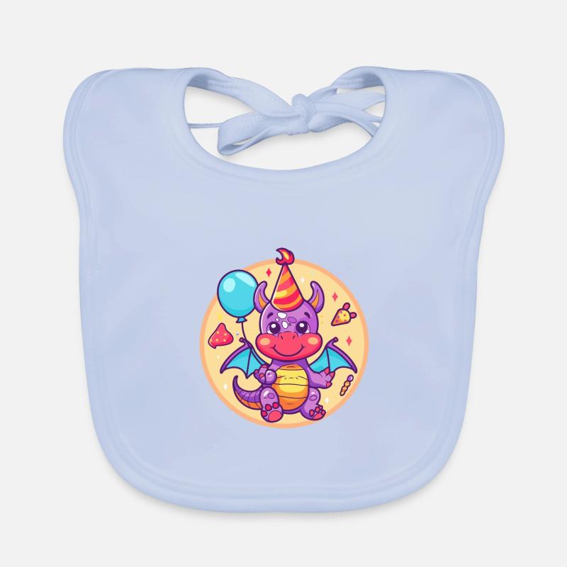 Drache Geburtstag Comic Baby Bio-Lätzchen