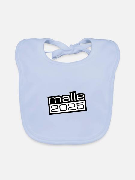 Malle 2025 - Baby Bio-Lätzchen - sky Blue - Vorne