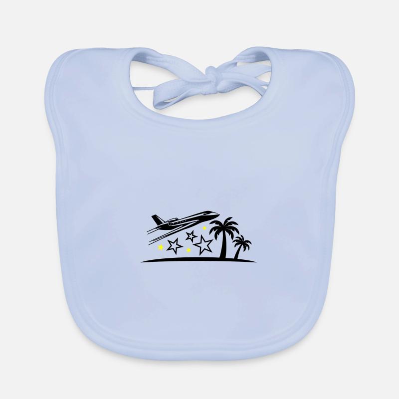 Vacances Avion Plage Bavoir bio Bébé
