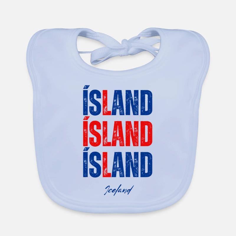 Flagge von Island, Isländischer Stolz Baby Bio-Lätzchen