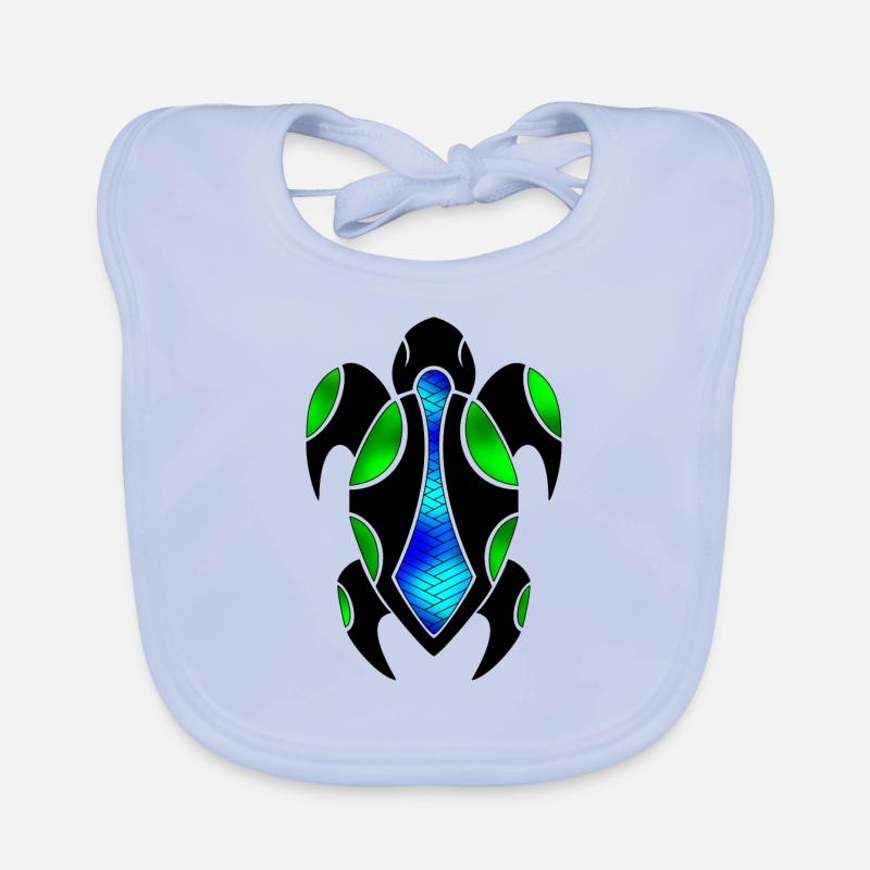 Polynesian tortoise Organic Baby Bibs