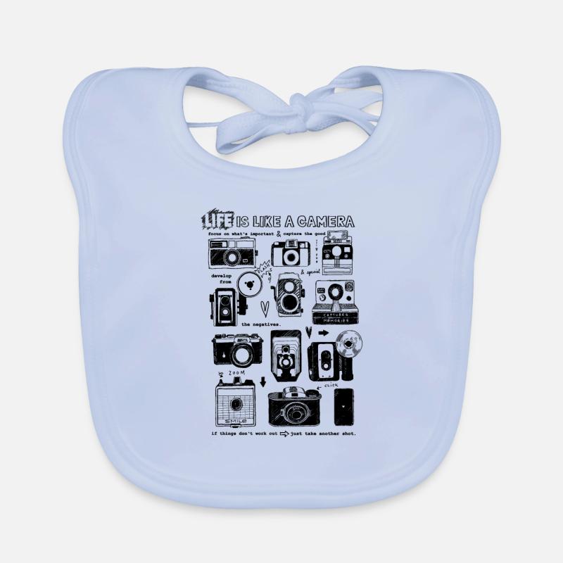 Camera Organic Baby Bibs