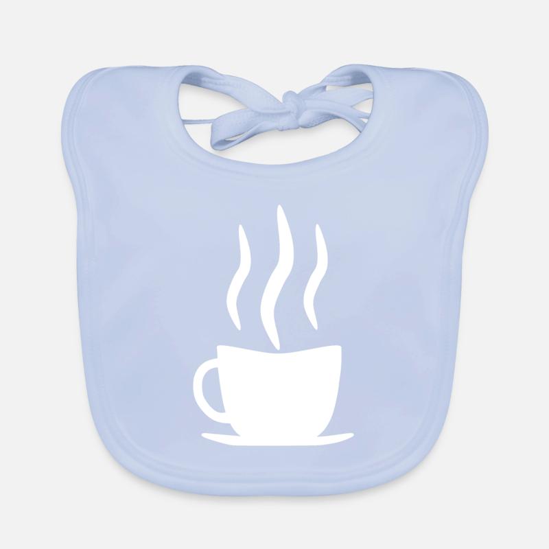 Coffee cup white Organic Baby Bibs