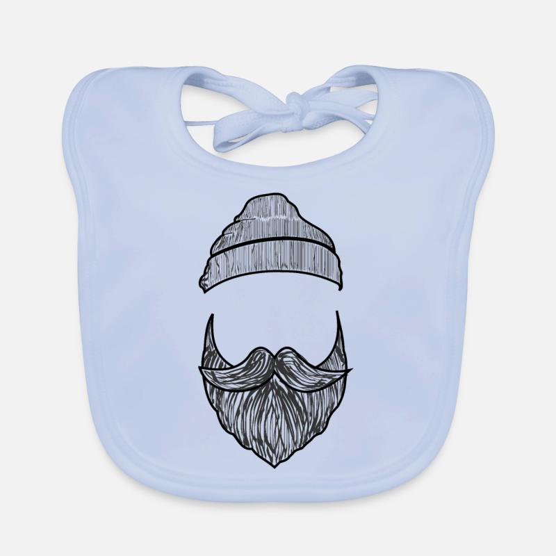 Bart mit Mütze Baby Bio-Lätzchen