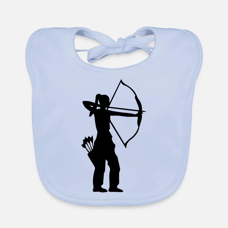 Archer with arrow quiver archery Organic Baby Bibs