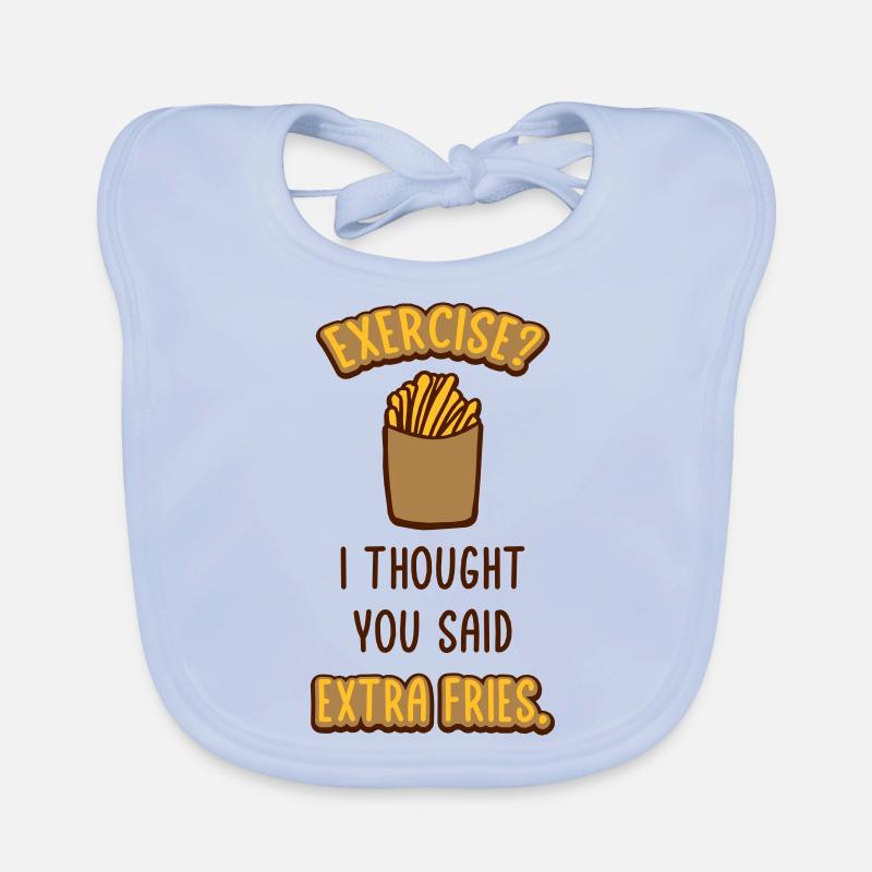Exercice Extra Fries Citation Bavoir bio Bébé