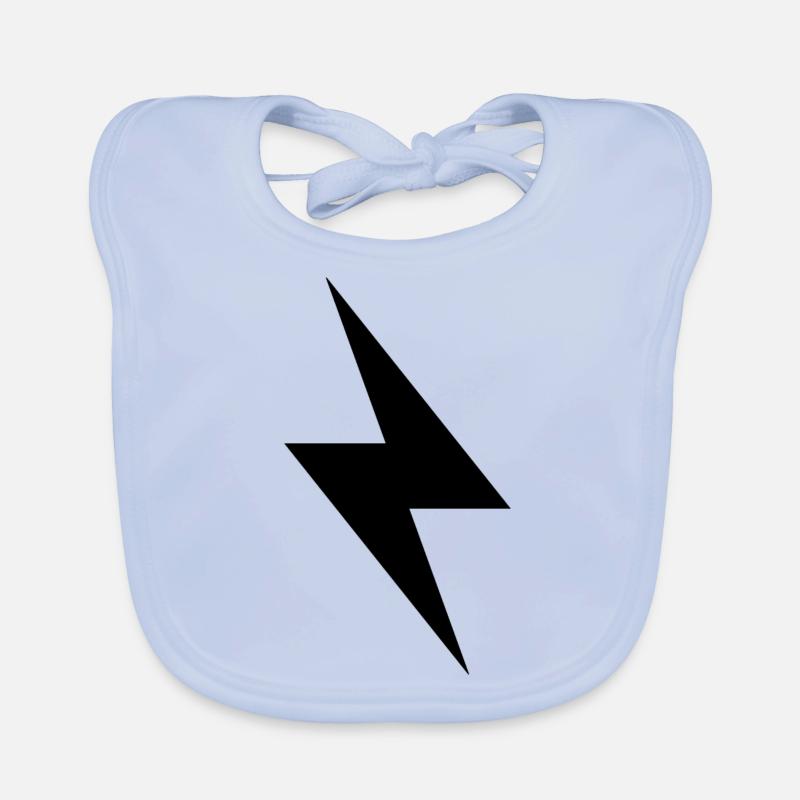 Blitz Design / schwarzer Blitz Baby Bio-Lätzchen