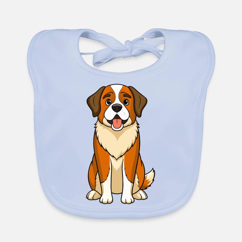 Gentle Expression Saint Bernard Organic Baby Bibs