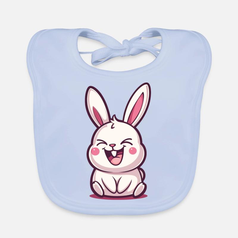 Happy Bunny, Laughing Bunny Organic Baby Bibs