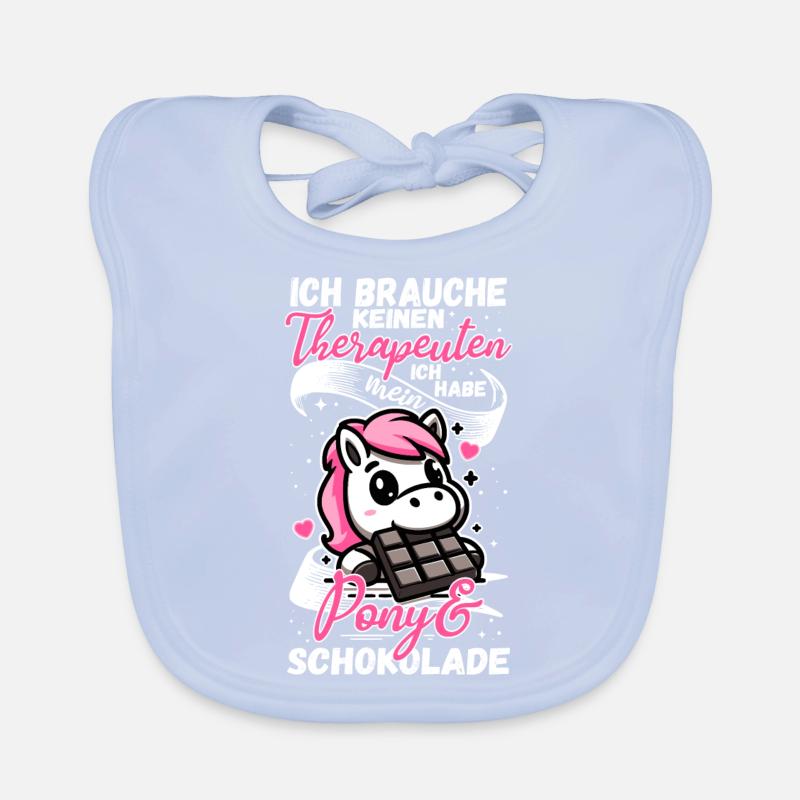 Lustiger Pferde Spruch Therapeut Pony Baby Bio-Lätzchen