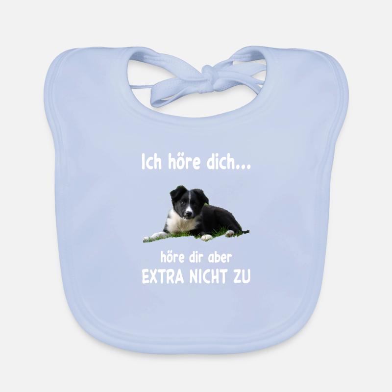 Border Collie Hund - Border Collie Baby Bio-Lätzchen