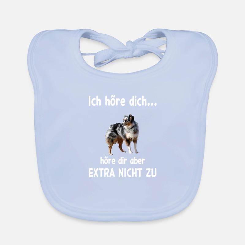 Australian Shepherd Hund - Australian Shepherd Baby Bio-Lätzchen