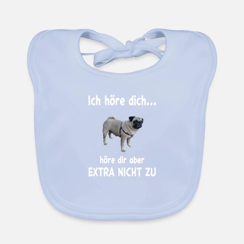Mops Hund - Mops Baby Bio-Lätzchen