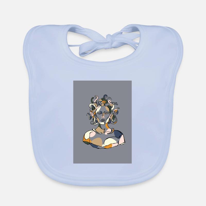 Blaue Qualle Baby Bio-Lätzchen