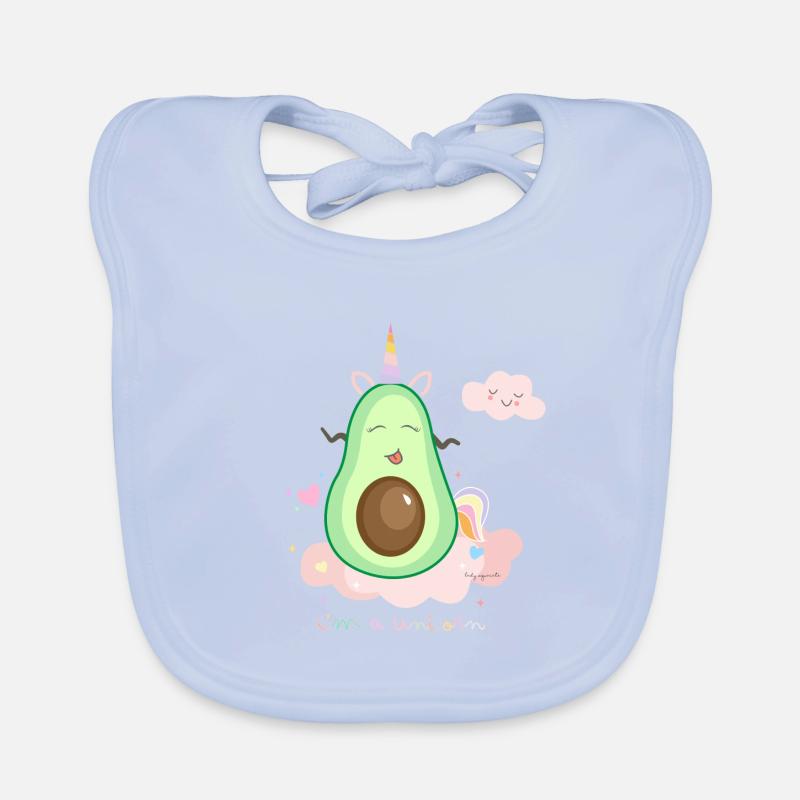 Ich bin ein Einhorn! - Baby Bio-Lätzchen - sky Blue