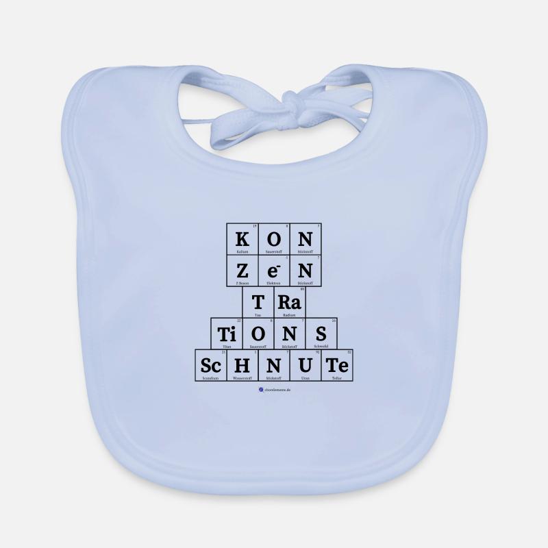 Konzentrationsschnute (helle Stoffe) Baby Bio-Lätzchen