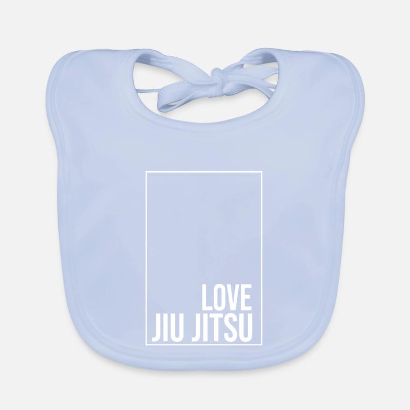 Lieb Jiu Jitsu - Bavoir bio Bébé - bleu ciel