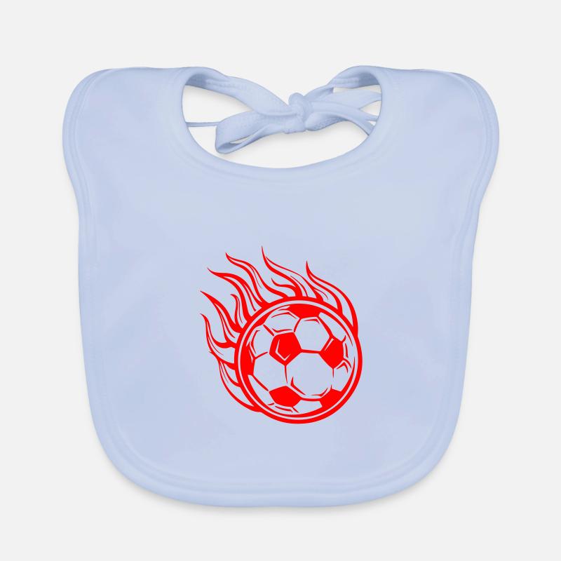 Soccer Flame Fire Symbol Organic Baby Bibs