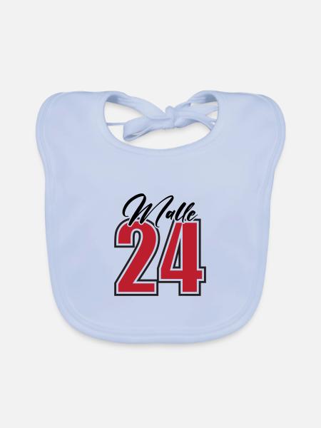 Malle 24 - Baby Bio-Lätzchen - sky Blue - Vorne