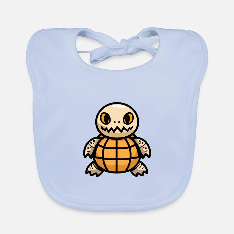 Turtle Halloween Comic Organic Baby Bibs